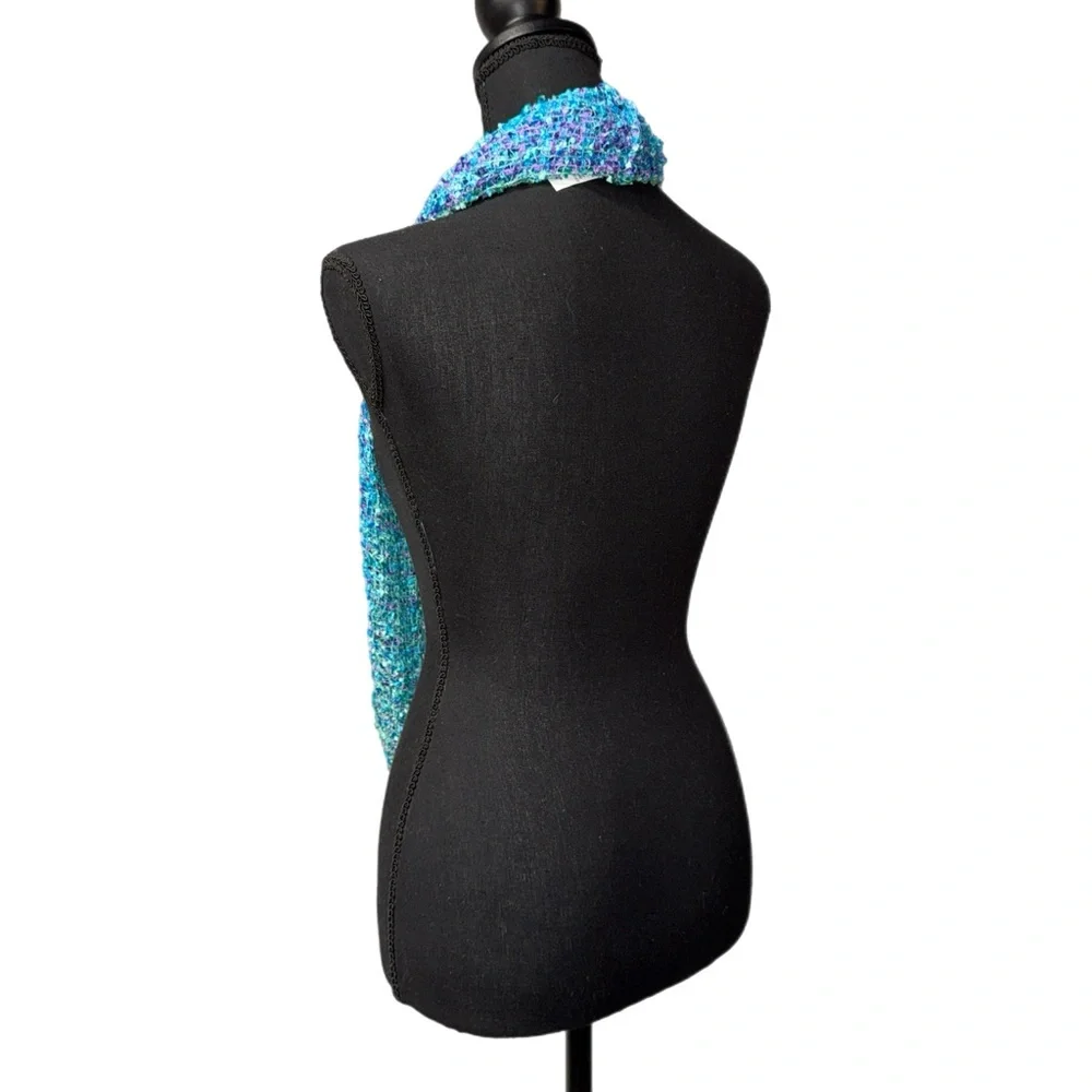 Multicolor Textured Infinity Scarf - Soft Viscose Blend -‎ Confetti Yarn Scarf
